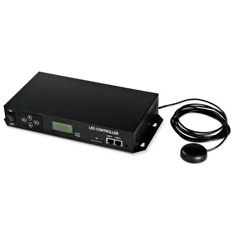LED幻彩控制器SD卡智能DMX512编程全彩控制盒 ZGE-CON-BF12S