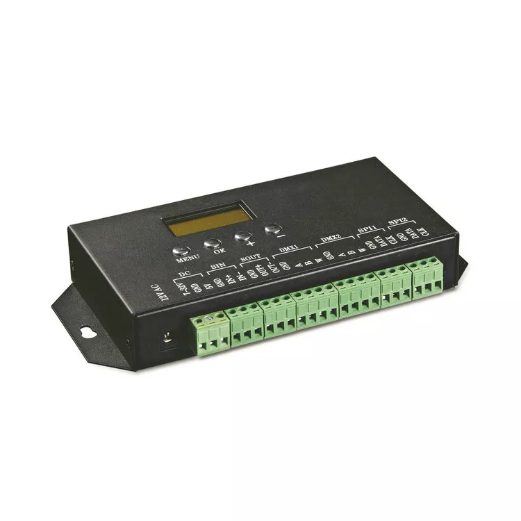 LED幻彩控制器SD卡智能DMX512编程全彩控制盒 ZGE-CON-502A